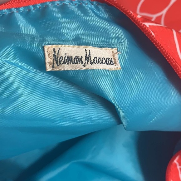 NEIMAN MARCUS 19x16.5 PINK WHITE FLORAL TROPICAL ZIPPER HOBO SHOULDER TOTE BAG - Picture 5 of 9